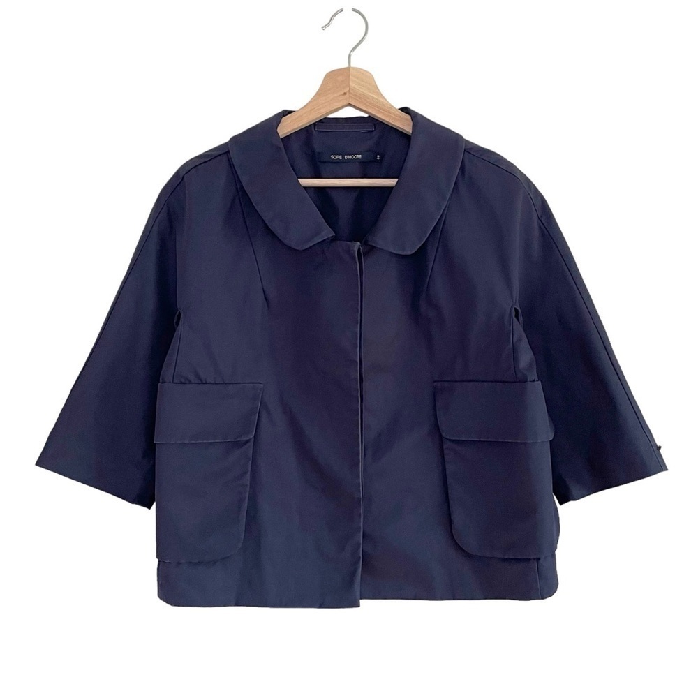 Sofie D’hoore Boxy Cropped Button Front Cotton Ja… - image 1